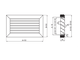 Наружная вентиляционная решетка АРН 400х200