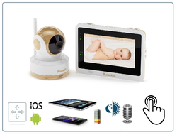 Wi-Fi видеоняня Ramili Baby RV1500 с сенсорным монитором и одной поворотной видеокамерой, просмотр с моильных устройств., HD