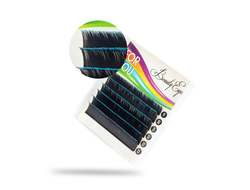 ЦВЕТНЫЕ РЕСНИЦЫ, FOR YOU STANDART, BLACK - BLUE МИКС 9-13 (6 ЛЕНТ)