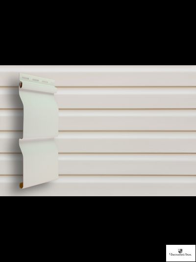 Сайдинг виниловый Grand Line D4 (slim) корабельная доска белый 0,203*3 м