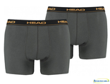 Трусы HEAD Basic Boxer 2P (серый-оранжевый)