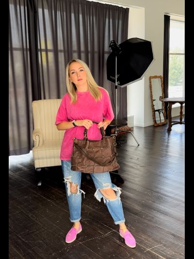 Женская сумка из натуральной винтажной кожи Vera Pelle цвет коричневый 025890