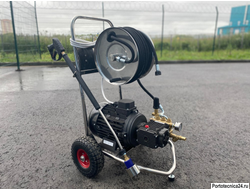 АВД Комета KEM 21/210 с электродвигателем 7,5 кВт с барабаном 20 м нерж, тележка нерж.