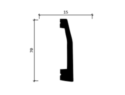 Напольный плинтус Decor-Dizayn DD125, для покраски, влагостойкий, ударопрочный, 2 метра