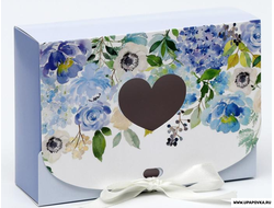 Коробка подарочная с окном "Лиловые цветы" 16,5 х 11, 5 х 5 см