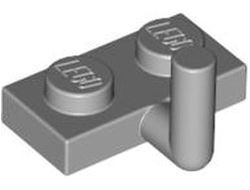 Plate, Modified 1 x 2 with Bar Arm Up Horizontal Arm 5mm, Light Bluish Gray (4623b / 4611702 / 6261353)