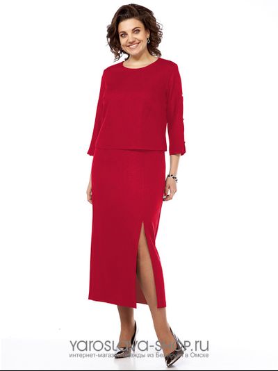 Модель:2956.Нарядное женское платье в красном цвете