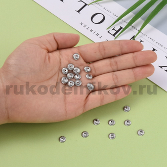 шапочки для бусин "Вихрь", нержавеющая сталь, 10 шт/уп