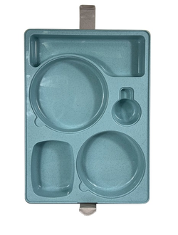 Термоподнос с крышкой 542*390*120 мм. на 5 предметов с зажимом (-40°C до +110°C) п/п