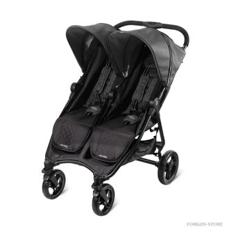 Коляска прогулочная для двойни Valco Baby Slim Twin Black