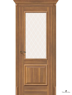 Дверь межкомнатная эко шпон Классико 13  Golden Reef со стеклом