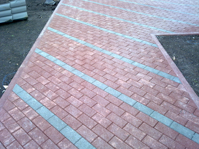 Тротуарная плитка брусчатка "кирпич"