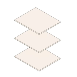 Нора спальня Комплект полок для шкафа 1 дв. и 3 дв. персидский жемчуг