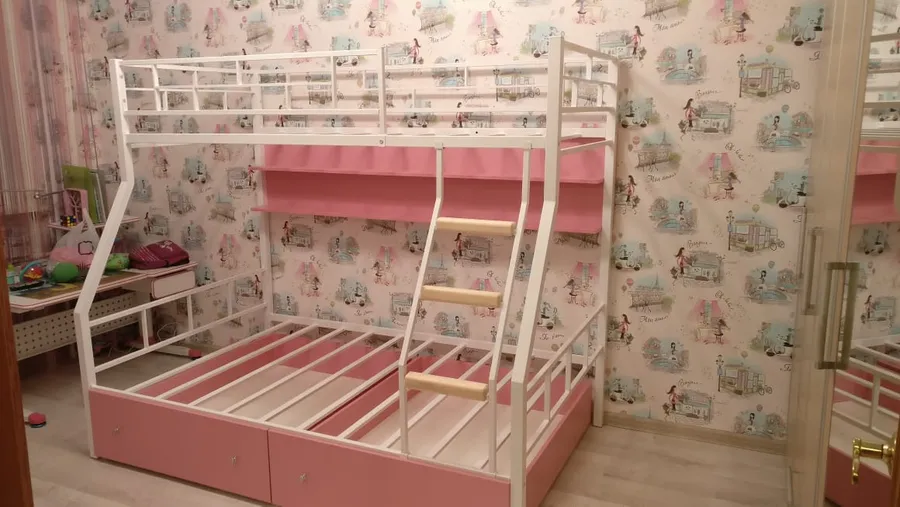 Двухъярусная кровать Раута  Белая