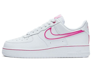 Nike air force 1 top low pink and white