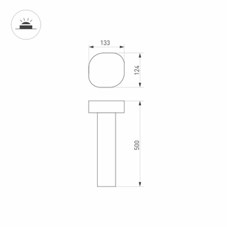 Светильник Arlight LGD-SWAMP-BOLL-H500-7W Warm3000 (GR, 93 deg, 230V)