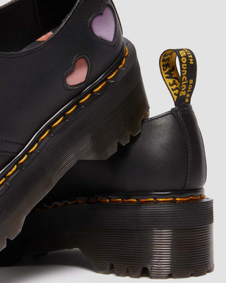 Dr Martens 1461 Leather Heart Platform Shoes