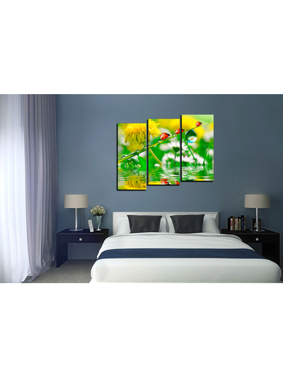 Модульная картина "Семья божьих коровок"