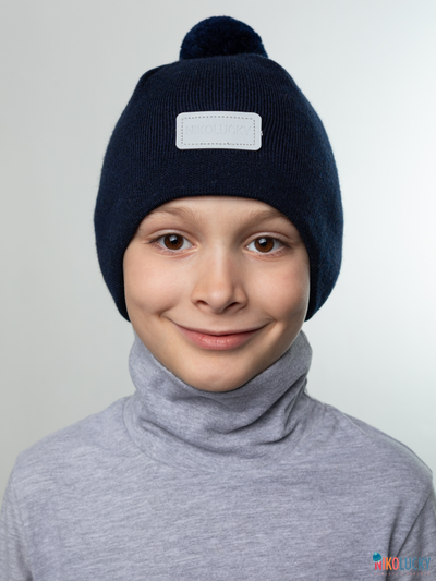 Шапка 24201-02 х/б подклад, темно-синий 54-56