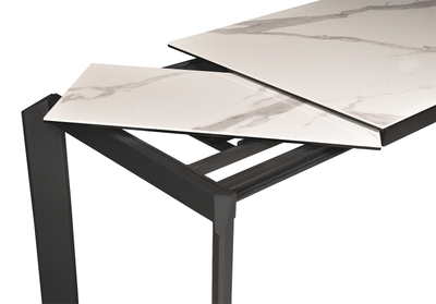 MARK черный/ керамика мрамор BIANCO LASA глянец 140(+40)x80