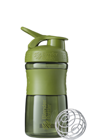 BlenderBottle SportMixer 591мл, Универсальная Спортивная бутылка(шейкер) с венчиком, фисташковая