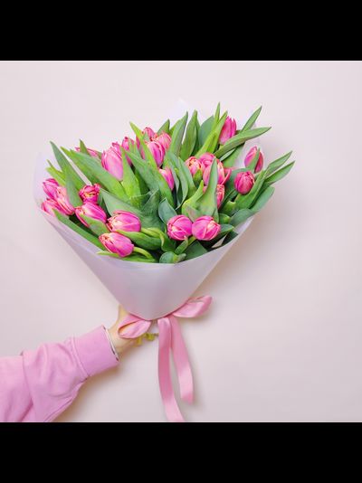 Букет пионовидных тюльпанов 25 шт Columbus