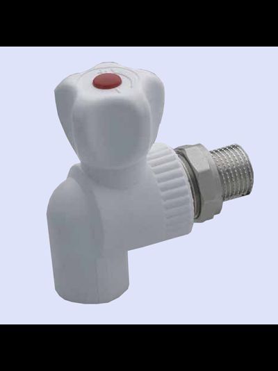 Шаровой кран PP-R для радиатора угловой Pro-Aqua 20пп-1/2 25пп-3/4