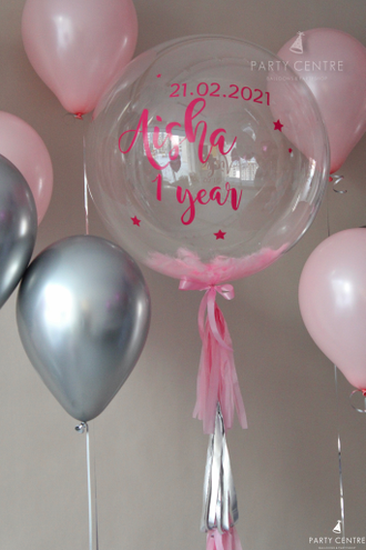 Набор Aisha 1 year  silver&pink