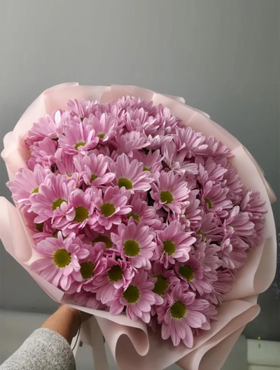 Букет 9 кустовых хризантем (цвет на выбор)