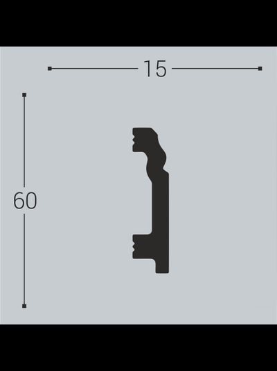 Напольный плинтус Bello Deco П1, из дюрополимера, влагостойкий, под покраску, 2 метра