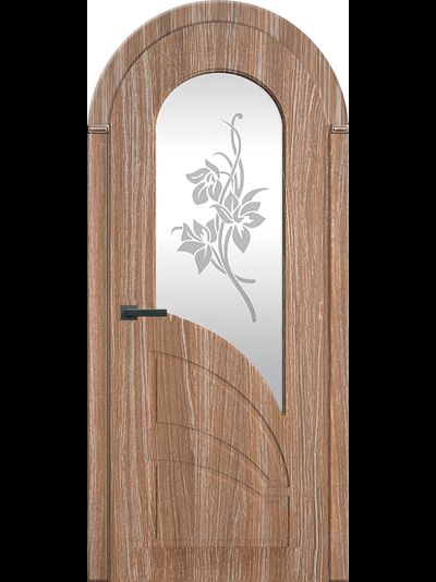 Дверь арочная межкомнатная со стеклом АРЕНА