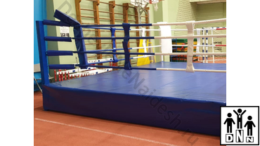 Ринг боксерский на помосте разборный (помост 5х5 м, высота 0,5 м, боевая зона 4х4 м) DNN