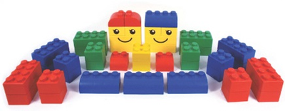 Набор мягких кубиков LEGO 84 единицы