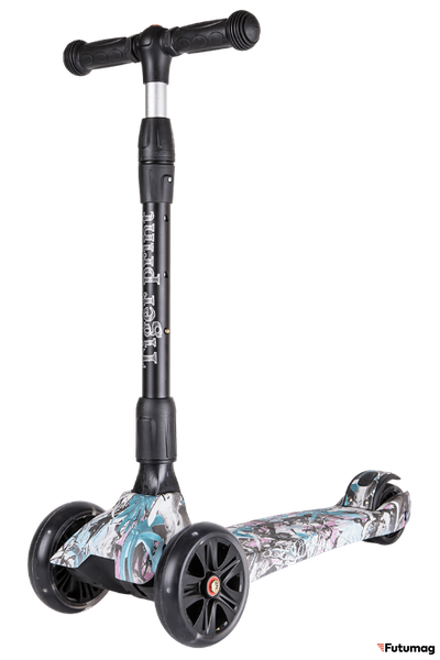 Детский самокат TechTeam Tiger Print 2022 Цветы