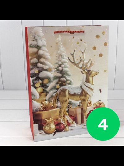 Пакет подарочный &quot;Новогодний&quot; (микс 11), 30*41,5*12см