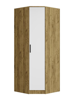 Шкаф угловой Евро ШКУ-01 крафт/белый (Мебелони)