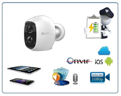 EZVIZ Mini Trooper 2 (CS-C3A-A0-1C2WPMFBR) беспроводная видеокамера с DVR. Full HD для комплекта EZVIZ C3A + WLB