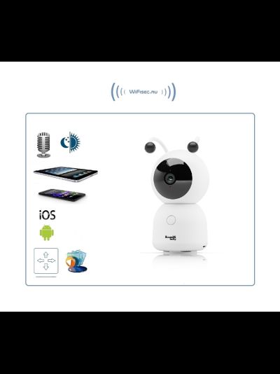 Wi-Fi поворотная видеоняня Ramili Baby RV100C с креплением, с DVR. 2K