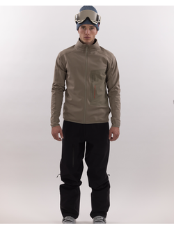 Techno Grid Fleece T-Neck (Brindle) флис