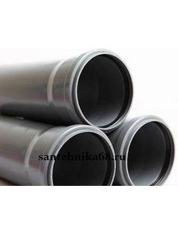 Труба пп канализационная Политрон Политэк 110 серая длина 0,15 0,25 0,5 0,75 1 1,5 2 3 м толщина 2,7 мм