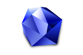 Синий кристалл, клипарт в стиле фэнтези, скачать бесплатно.