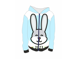 Толстовка 3D с полной запечаткой год Кролика №1