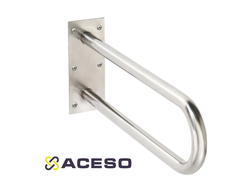 Поручень настенный двойной фиксированный. Не откидной. 800*220 мм стационарный