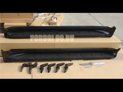 Пороги OEM, цвет черный для TOYOTA Land Cruiser J200 (2007-...)