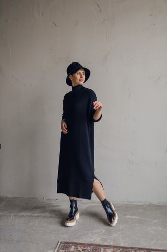 Платье-свитер (черный)