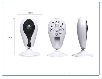 Видеоняня /WiFi видеокамера панорамная с DVR (fishEC12 белая), Full HD (360EyeS)