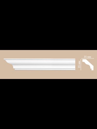 Потолочный плинтус из полиуретана с гладким профилем DECOMASTER (Декомастер) - 96230 (35х35х2400мм)