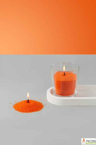 Насыпная свеча "Радость" 7*7 см, цвет "Оранжевый"