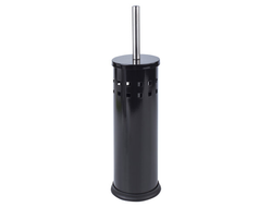 Ершик для унитаза, с подставкой (металл) черный