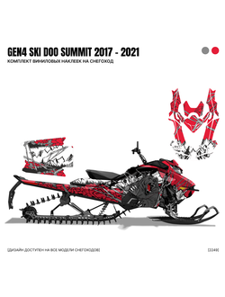 Наклейки на снегоход G4 GEN4 SKI DOO Summit 2017 - 2021 №2249